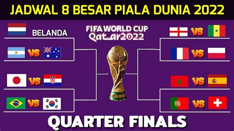 Jadwal 8 Besar Piala Dunia 2022 Jadwal Piala Dunia 2022 Quarter