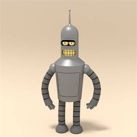 Bender Futurama 3d Model 1 Blend Free3d