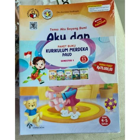 Jual Buku Paket Kurikulum Merdeka Jenjang Tk Paud Usia 4 5 Tahun Semester 1 Ta 2023 Shopee