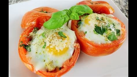 Tomates Rellenos Con Huevos Al Horno Receta Facil Y Delisiosa YouTube