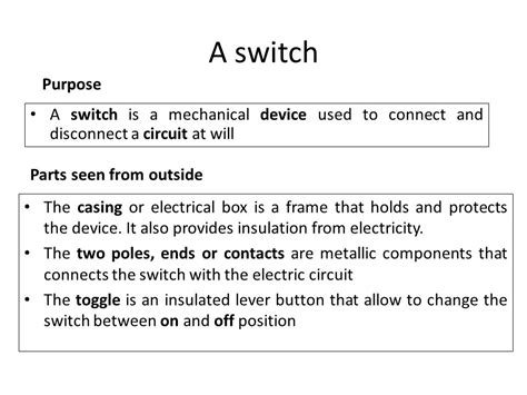 What Is The Role Of Switch In An Electric Circuit - Wiring Flow Schema