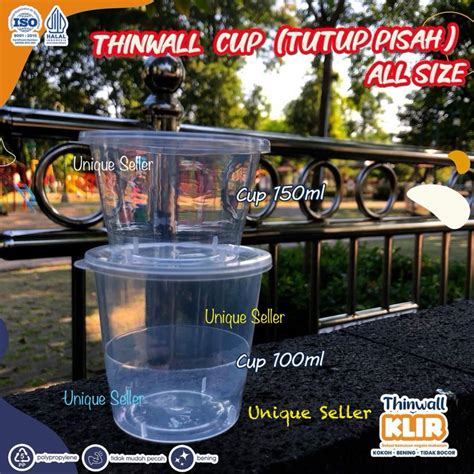 Jual Thinwall Cup 25ml 35ml 60ml Isi 50 Set 100ml 150ml Isi 25 Set