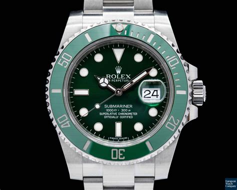 Rolex 116610LV Submariner "Hulk" Green Ceramic Bezel Green Dial SS ...