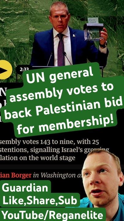 Un General Assembly Votes To Back Palestinian Bid For Membership News Worldnews Palestine