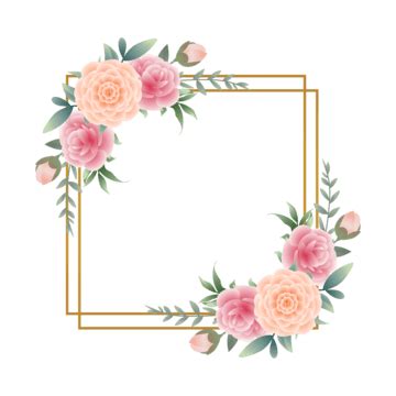 Pink Roses Frame Vector Wedding Decoration Pink Roses Roses Frame