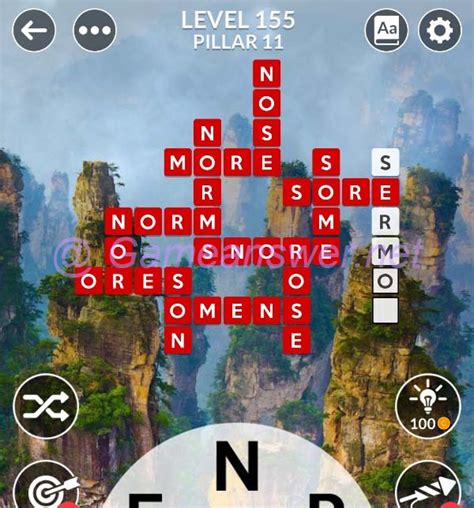 Wordscapes Level 155 Answers Bonus Words GameAnswer