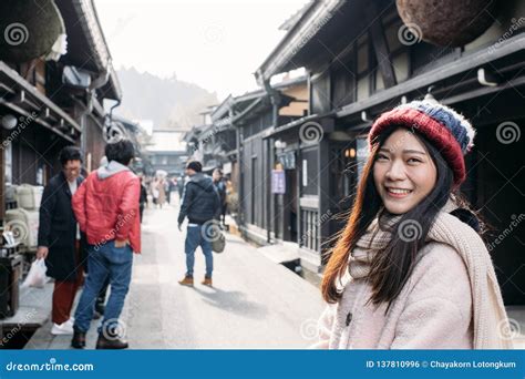 Cute Girl in Takayama Old Town, Japan Editorial Photo - Image of cold, electric: 137810996