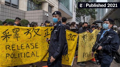 Hundreds in Rare Hong Kong Protest as Opposition Figures Are Charged