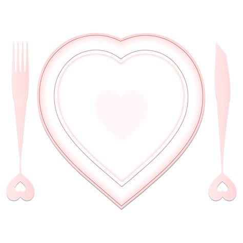 Valentine Plate And Dishes Banquet Dishware Fork Cooking Png