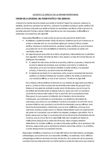 Lección 2 Resumen Historia Del Derecho LECCIÓN 2 EL DERECHO DE LA