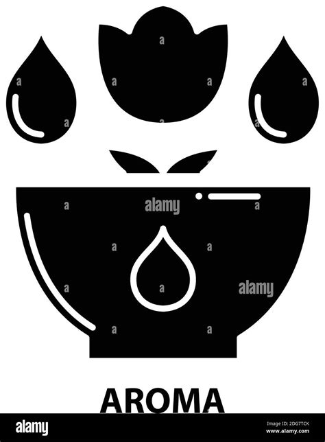 Aroma Icon Black Vector Sign With Editable Strokes Concept