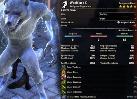 Werewolf Build Pve Dps For Elder Scrolls Online Alcasthq