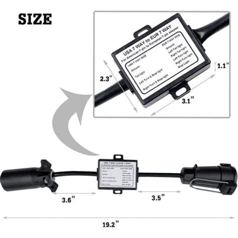 Connecteur De Lumi Re De Remorque Am Ricain Adaptateur De Prise Ue