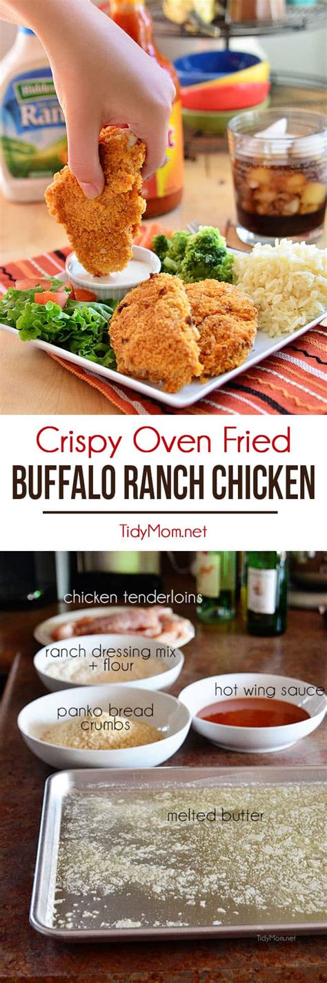 Crispy Oven Fried Buffalo Ranch Chicken Strips Tidymom