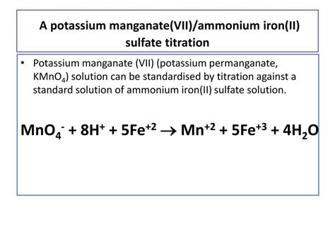 Balance The Following Mno4 Mn2 Fe2 Fe Ppt Download