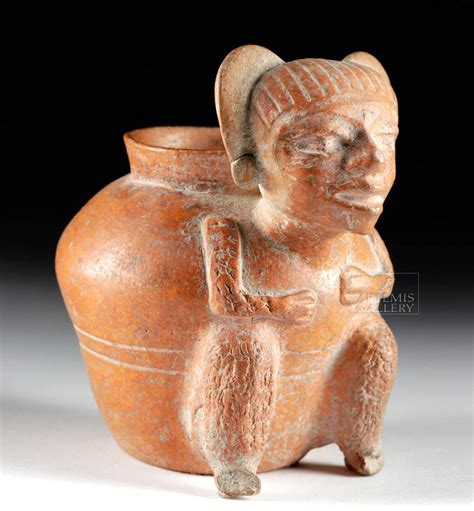 Sold At Auction Rare Maya Pottery Figural Vessel