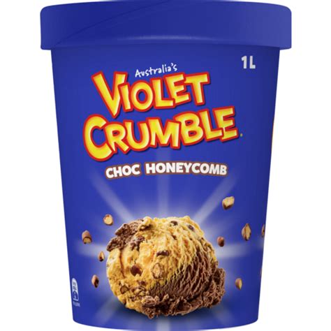 Violet Crumble Choc Honeycomb Ice Cream 1l Drakes Online Shopping