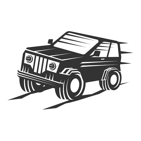 Offroad Jeep Logo Symbol Illustration Markenidentit T Premium Vektor