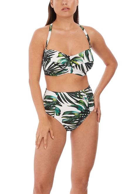 Fantasie Palm Valley Tankini Full Cup Bandeau Bikini Bra Swimsuit Fern