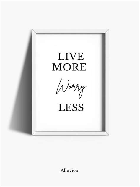 Bedroom Wall Art Live More Worry Less Inspirational Wall Art Bedroom