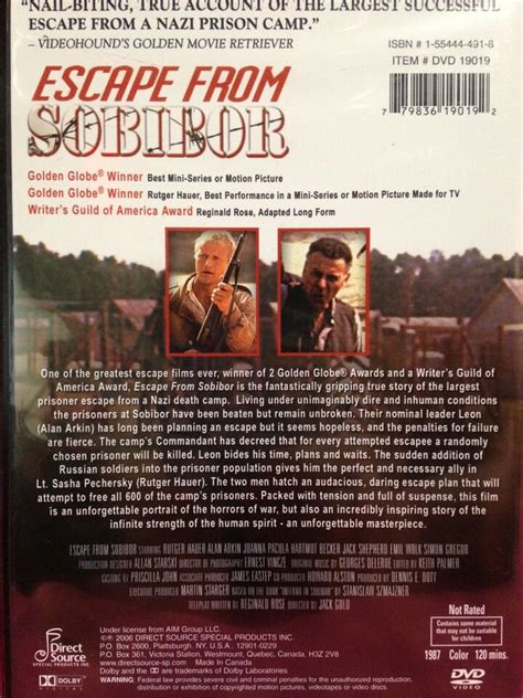 Escape From Sobibor Dvd Alan Arkin Rutger Hauer Joanna Pacula