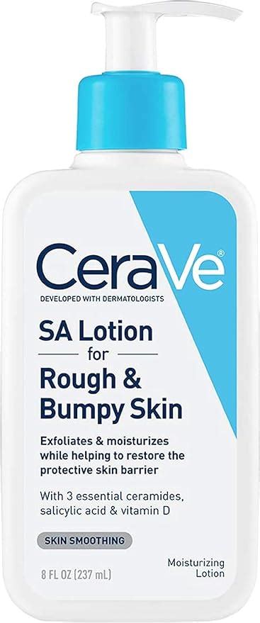 Cerave Renewing Sa Lotion Salicylic Acid Body Moisturizer For Rough And Bumpy Skin 8 Oz Amazon