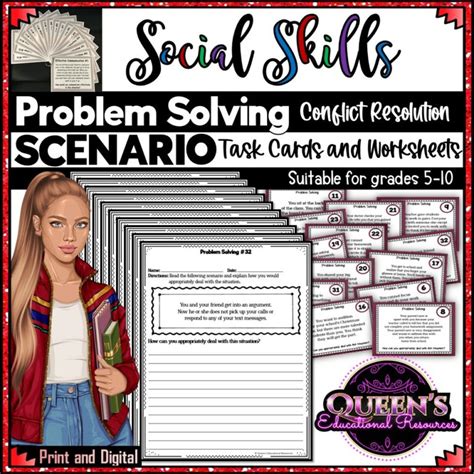 Problem Solving Scenario Task Cards And Worksheets Made By Teachers