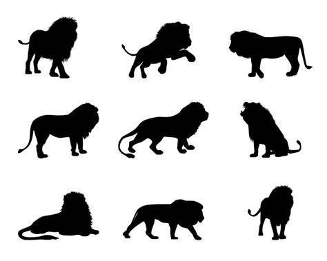 Lion SVG Bundle PNG Lion Silhouette Lion Clipart Cut File - Etsy