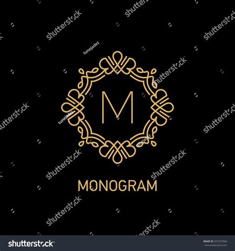 Monogram Logo Design Vector Illustration Stock Vector Royalty Free