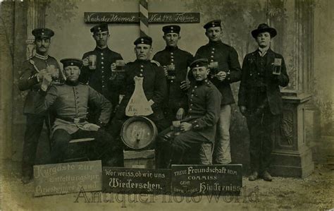 German Soldiers Drinking Wine Beer Antique Wwi Photo Ebay