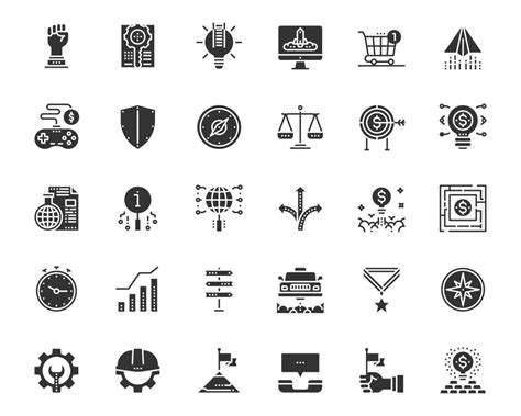 Business Symbols Elements Icons ,Protection, Management ,Future, 4761710 Vector Art at Vecteezy