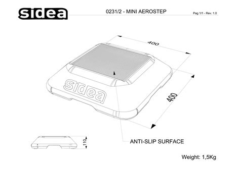 Mini Aerostep Step X Cm Height Cm Sidea Fitness