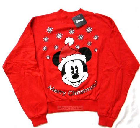 Sinsay Disney bluza świąteczna Myszka Miki Rozm XS 12791573932 Allegro pl