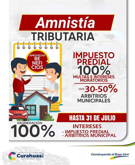 Amnist A Tributaria Campa As Municipalidad Distrital De Curahuasi