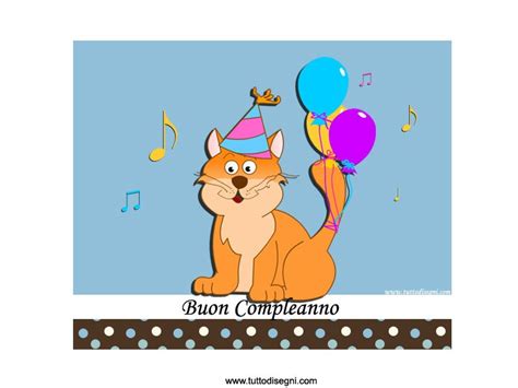 Biglietto Di Compleanno Con Gatto Tuttodisegni