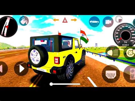 Indian Simulator Car Stunt Gaming Yellow Thar Is Very Ultra Graphic