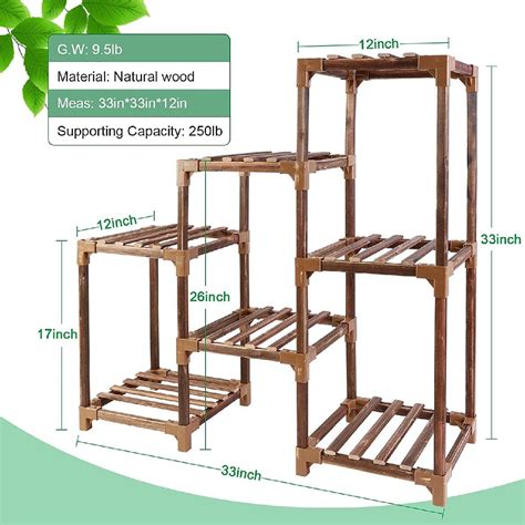 Arlmont Co Square Multi Tiered Solid Wood Plant Stand Wayfair Ca