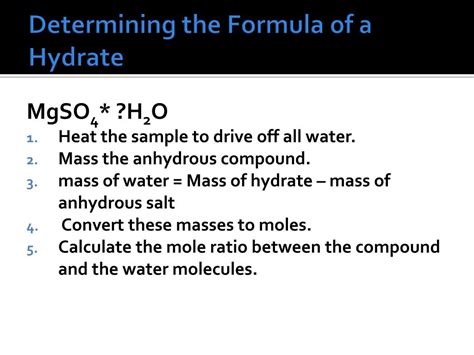 Ppt Percent Composition And Hydrates Powerpoint Presentation Free Download Id 1910184