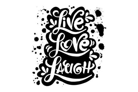 Live Laugh Love Hand Lettered Words Graphic By Han Dhini · Creative Fabrica Hand Lettering