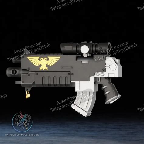 Bolter Rifle Space Marine 3d Print Model Download Free