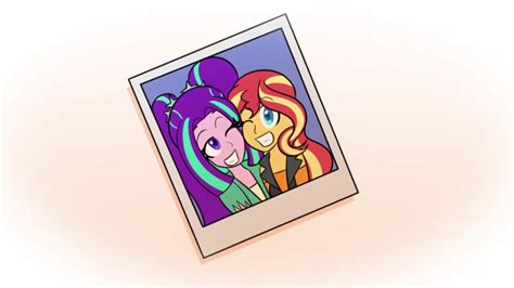 1946515 Safe Artist Jake Heritagu Aria Blaze Sunset Shimmer