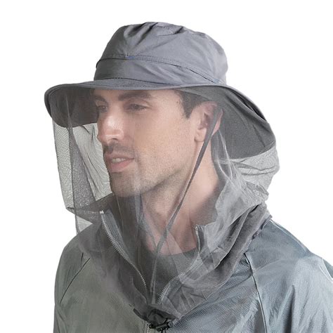 Men Boonie Hat Summer Hiking Camping Caps Outdoor Mosquito Head Net Hat ...