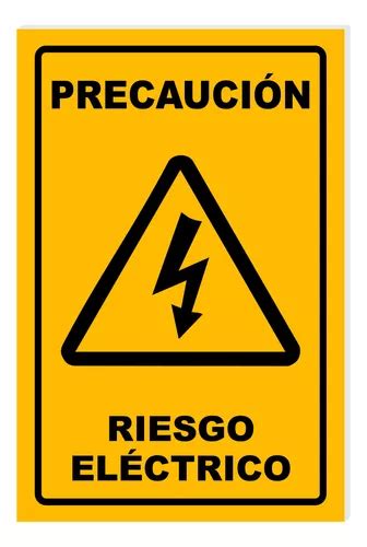 Letrero Señaletica Precación Riesgo Eléctrico 30x20 Meses Sin Interés