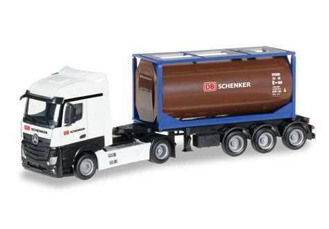 Herpa Mercedes Benz Actros Streamspace 2 5 Tankcontainer Sattelzug DB