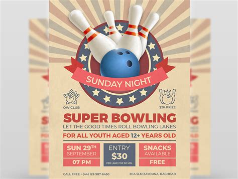 Bowling Flyer Template By Owpictures On Dribbble