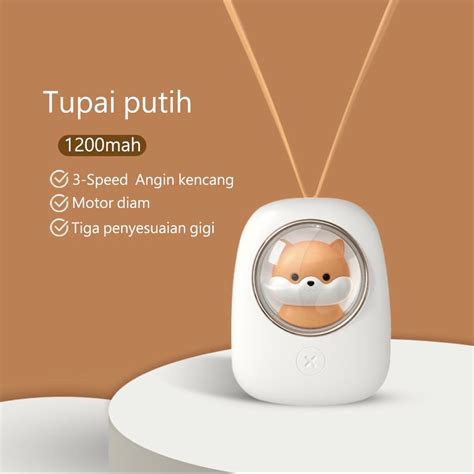 Jual Corn Cute Fan Kipas Angin Mini Portable Hanging Neck Fan Usb