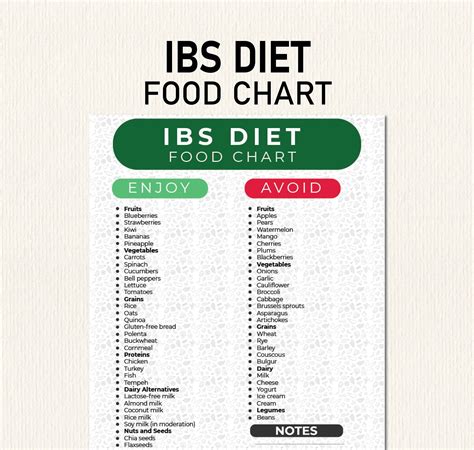 IBS Diet Plan, IBS Diet PDF, Gluten Free Diet Meal Prep Grocery, Print