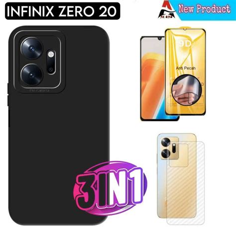 Jual Casing INFINIX ZERO 20 Softcase Hitam Pro Camera Bonus Tempered