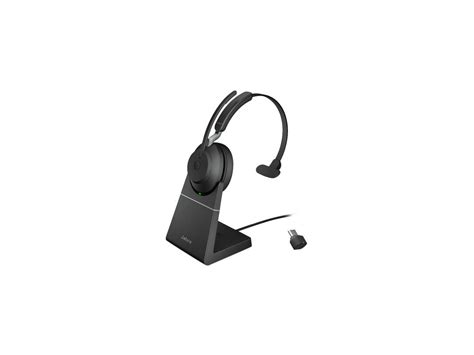 Jabra Evolve2 65 Usb C Uc Mono With Charging Stand Single Ear Headset Black