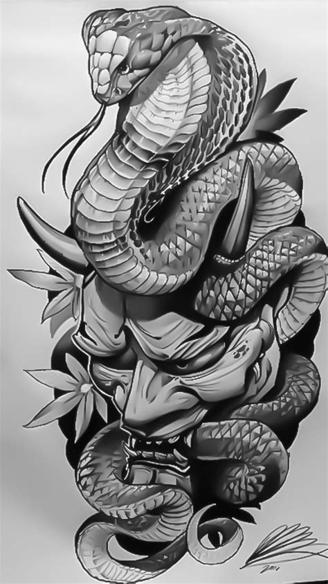 Pin By Toby Chapman On Hannya Masks Japanese Snake Tattoo Japanese